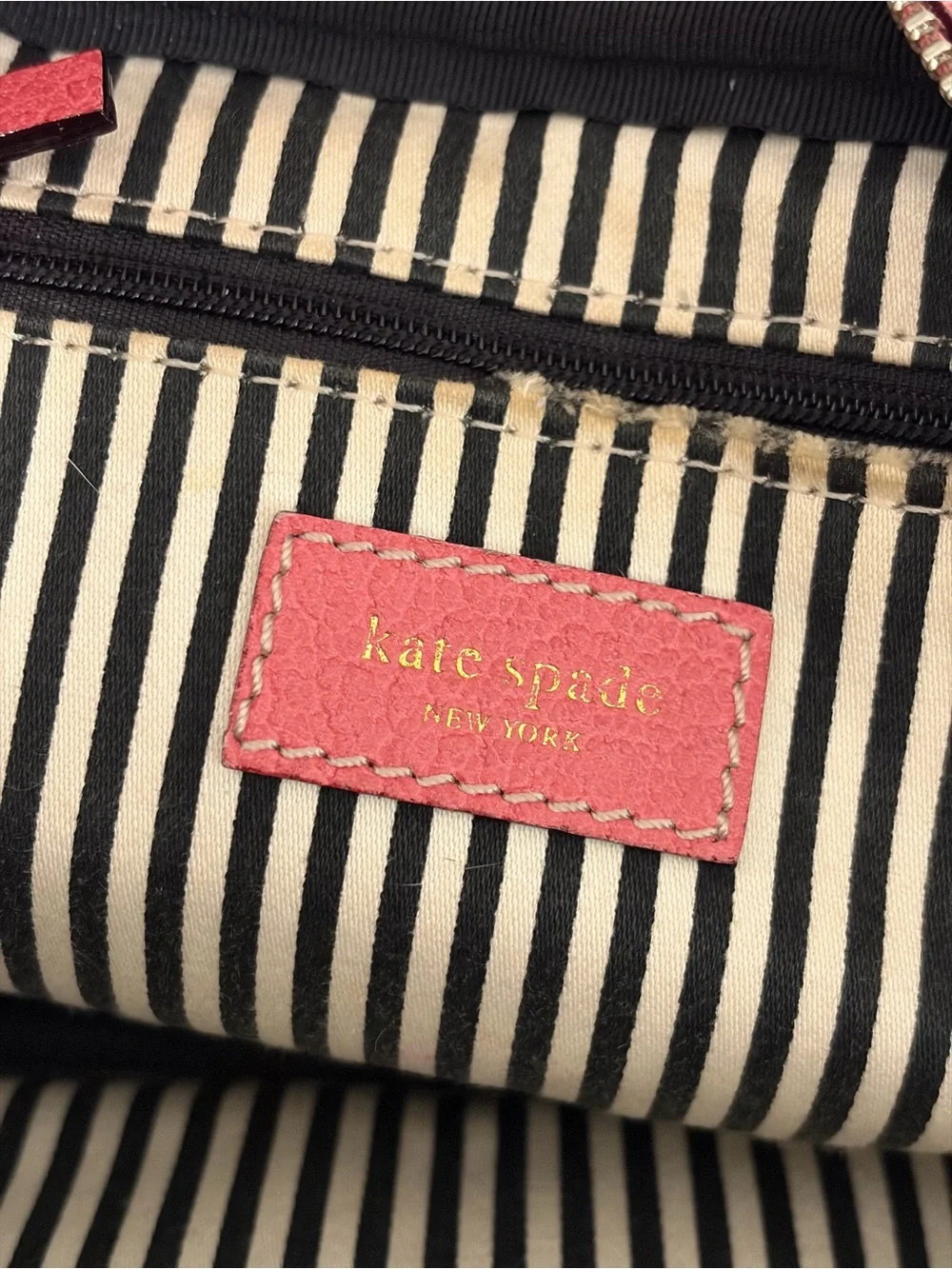 Kate Spade New York Pink Pebbled Leather Mini Satchel Bowler Bag